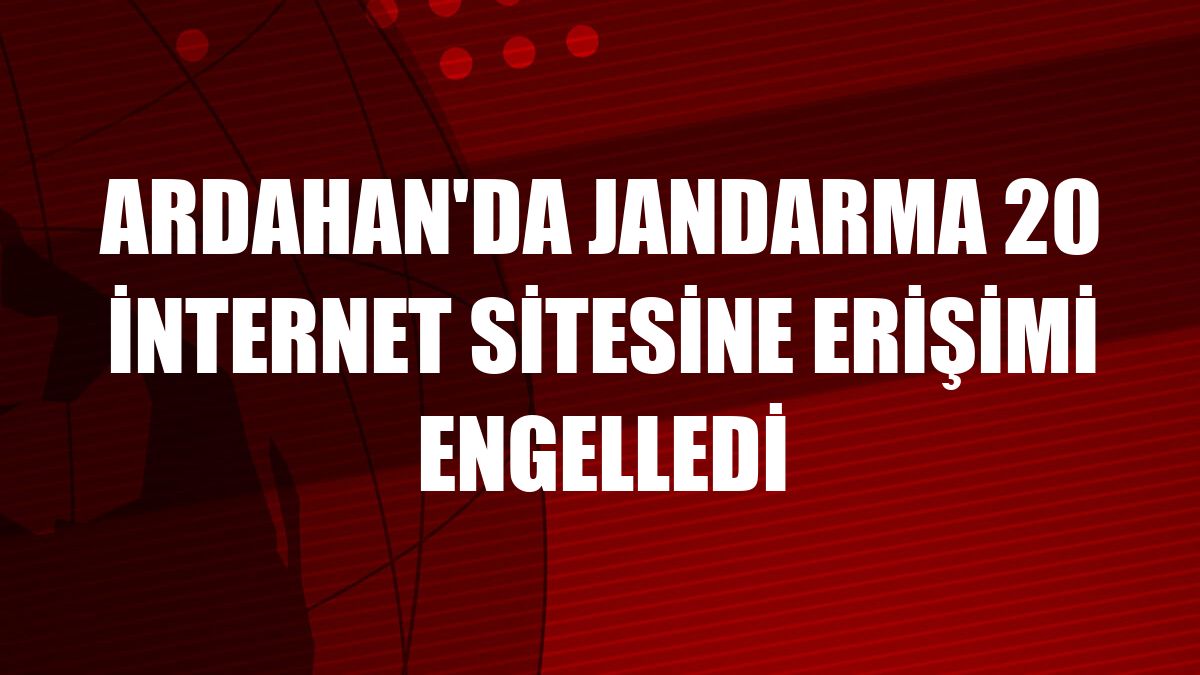 Ardahan'da jandarma 20 internet sitesine erişimi engelledi