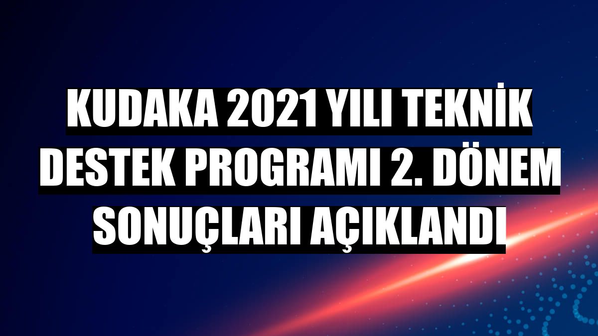 KUDAKA 2021 yılı teknik destek programı 2. Dönem sonuçları açıklandı