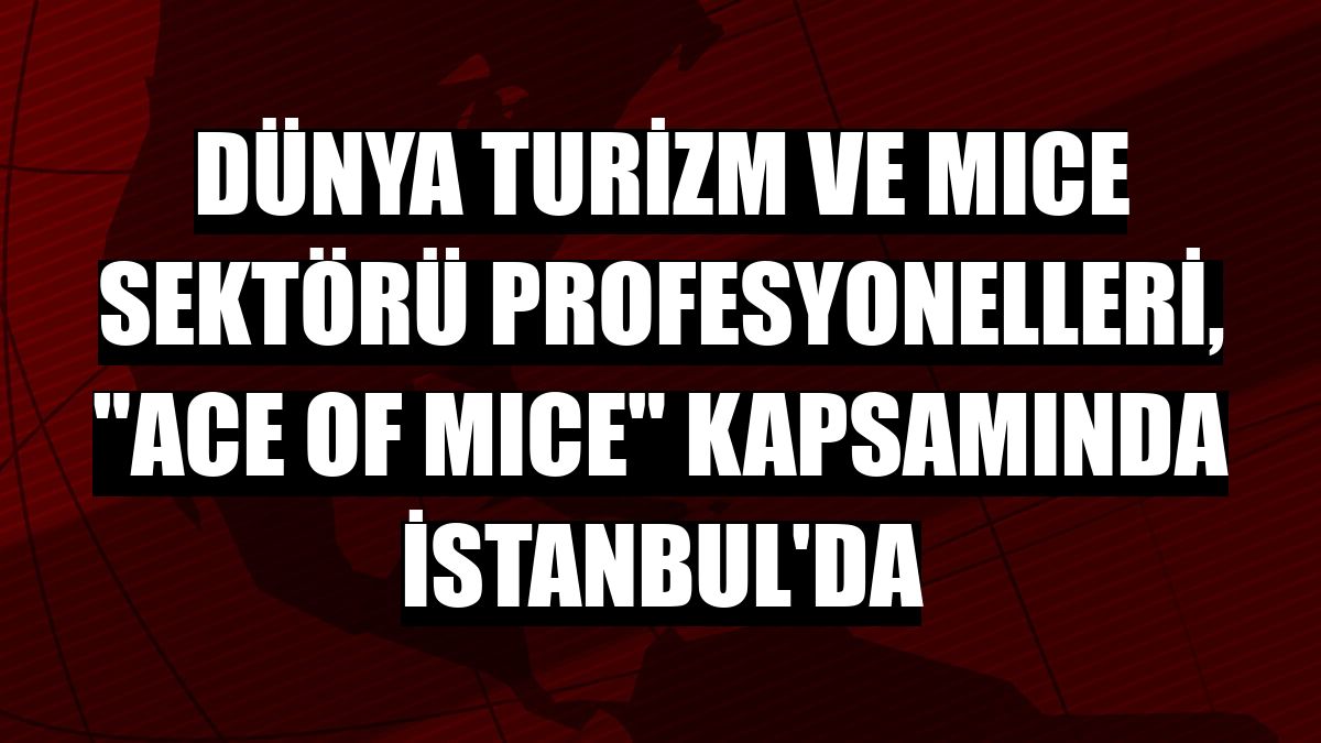 Dünya turizm ve MICE sektörü profesyonelleri, 'ACE of MICE' kapsamında İstanbul'da