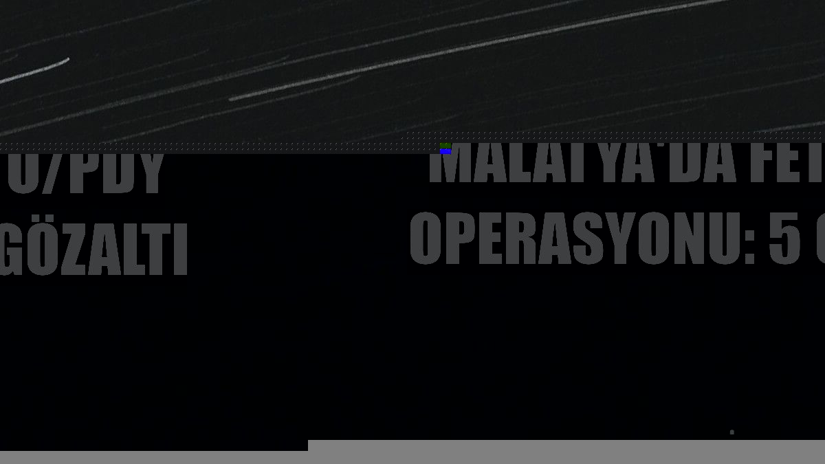 Malatya'da FETÖ/PDY operasyonu: 5 gözaltı