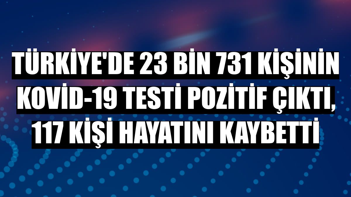 Türkiye'de 23 bin 731 kişinin Kovid-19 testi pozitif çıktı, 117 kişi hayatını kaybetti