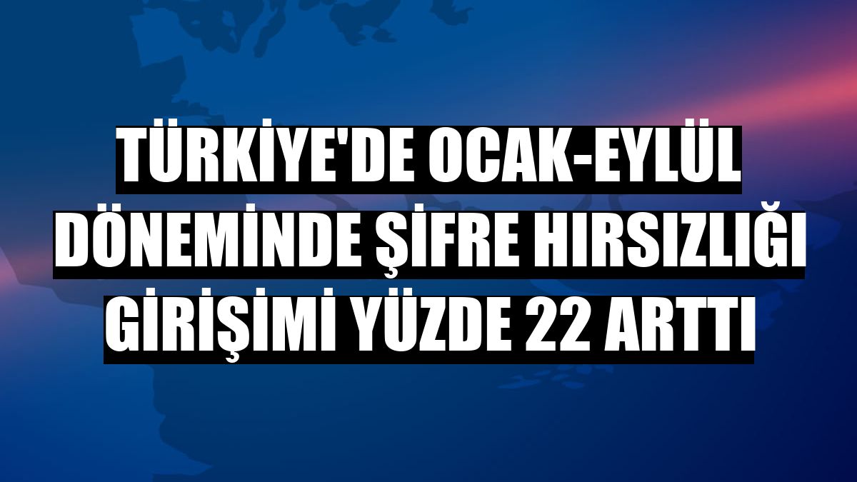 Türkiye'de ocak-eylül döneminde şifre hırsızlığı girişimi yüzde 22 arttı