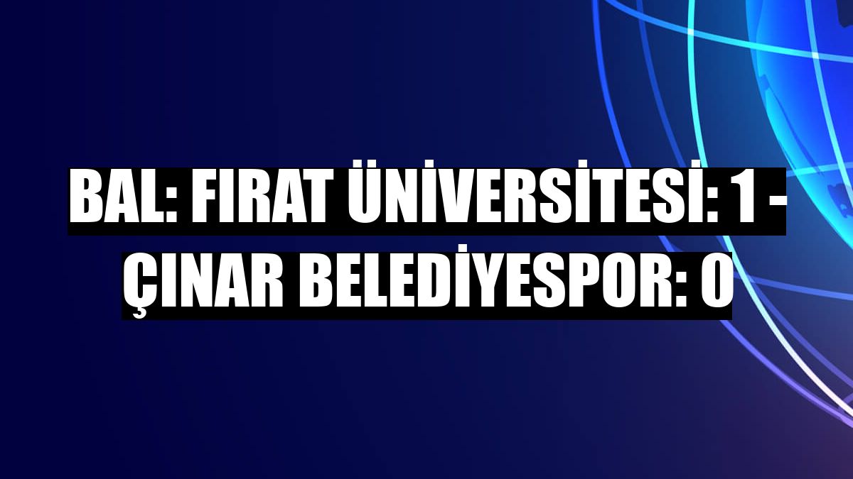 BAL: Fırat Üniversitesi: 1 - Çınar Belediyespor: 0