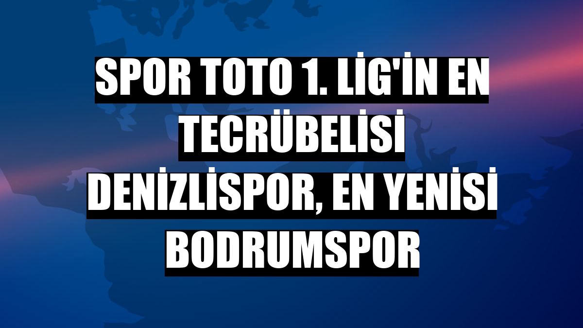 Spor Toto 1. Lig'in en tecrübelisi Denizlispor, en yenisi Bodrumspor