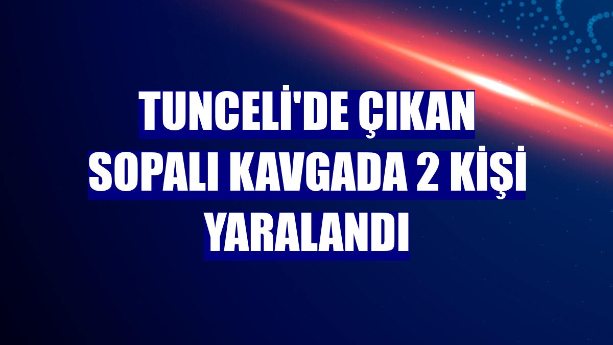 Tunceli'de çıkan sopalı kavgada 2 kişi yaralandı