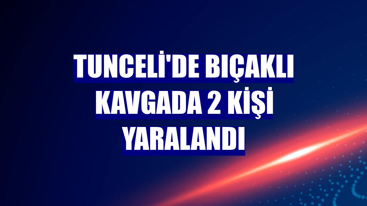 Tunceli'de bıçaklı kavgada 2 kişi yaralandı
