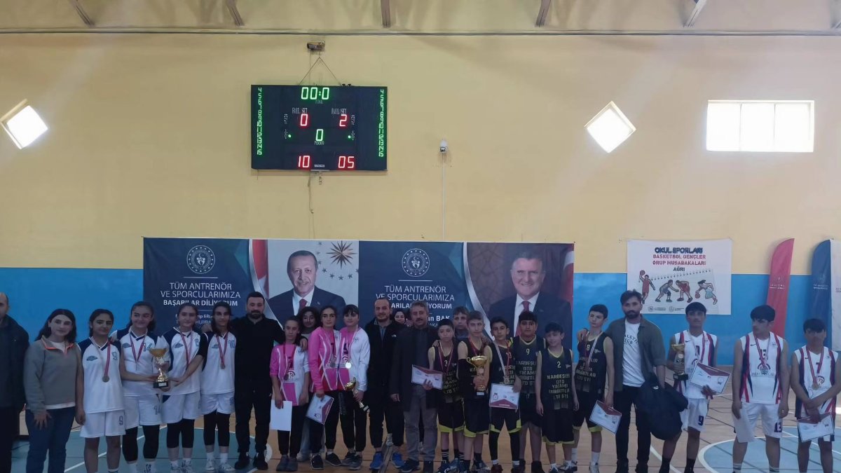 Ağrı'da 3x3 Basketbol Okul Sporları Müsabakaları Heyecanı Son Buldu