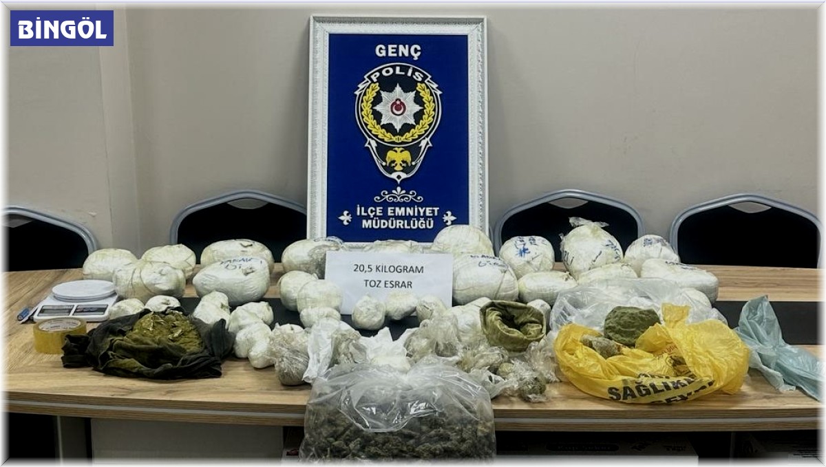 Bingöl'de 25 kilo uyuşturucu ele geçirildi