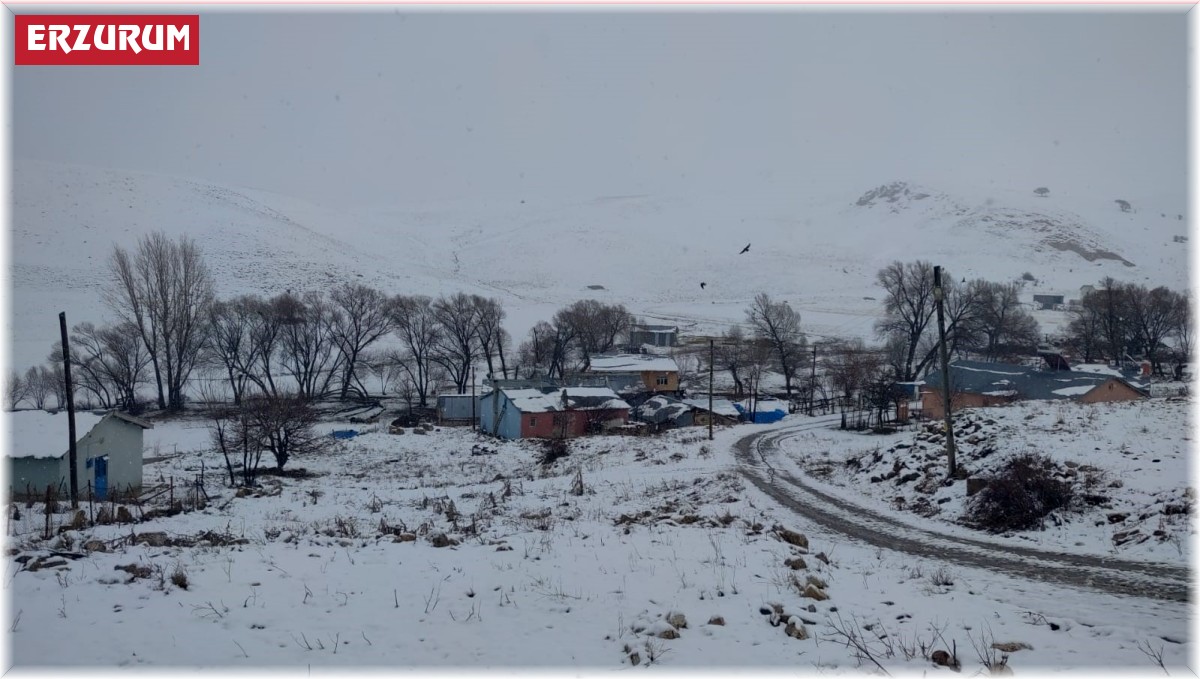 Erzurum'a kış geri geldi