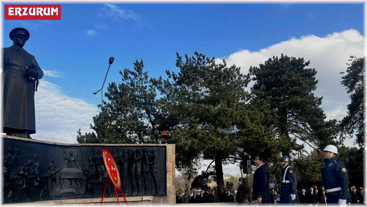 Erzurum'da 10 Kasım Atatürk'ü Anma töreni