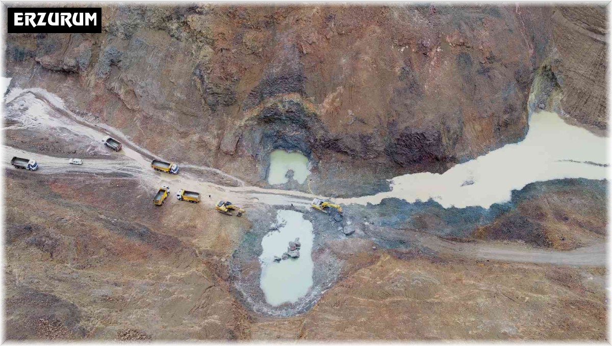 Erzurum Narman Şehitler Barajı'nda çalışmalar aralıksız devam ediyor