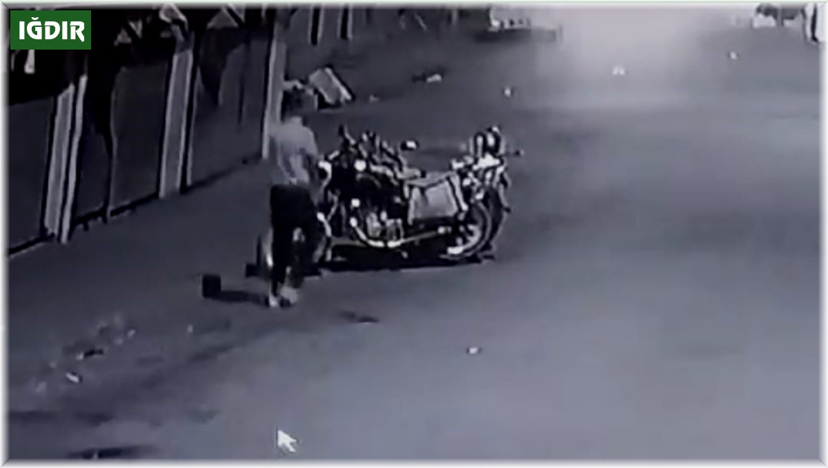 Iğdır'da motosiklet hırsızlığı güvenlik kamerasına yansıdı