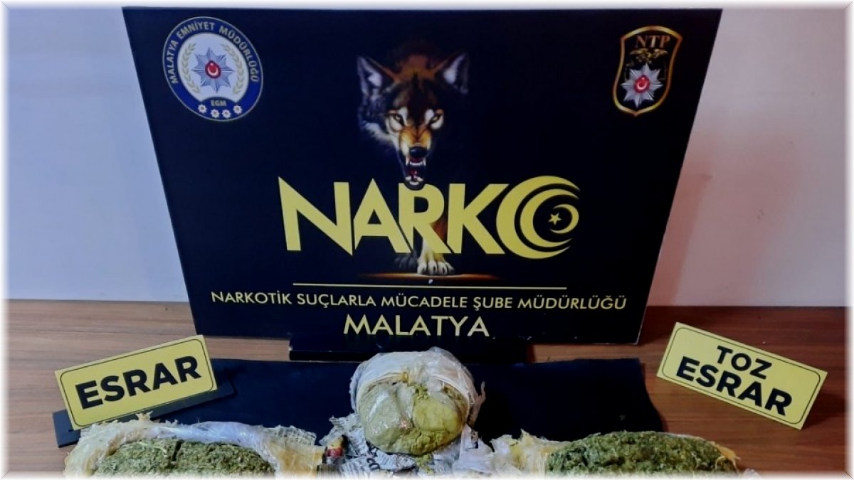 Malatya’da araçla uyuşturucu sevkiyatı polise takıldı