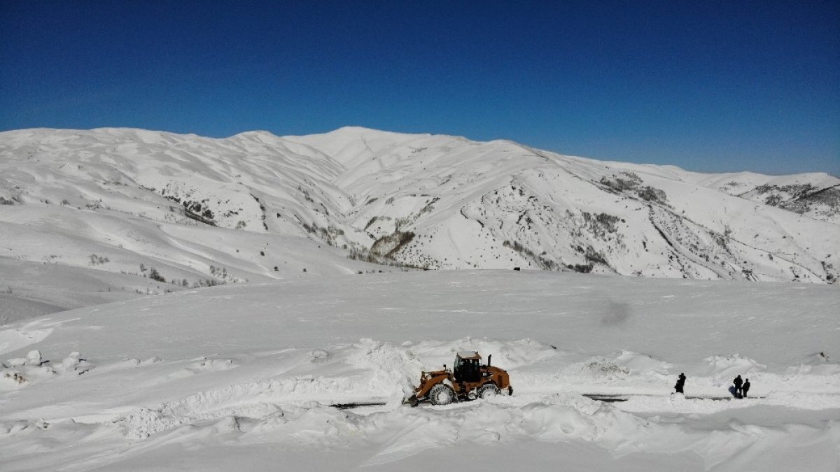 Muş'ta 4 metre karla zorlu mücadele