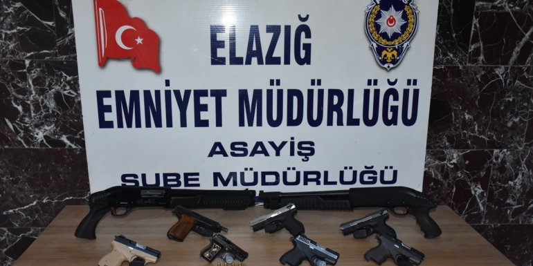Elazığ'da asayiş uygulamalarında yakalanan 7 kişi tutuklandı