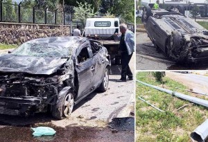 Ağrı Patnos'ta Trafik Kazası: Otomobil Orta Refüje Çarpıp Takla Attı, Sürücü Yaralandı