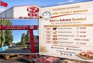 Et ve Süt Kurumu Ağrı Kombinası’ndan online ihale: Deri, sakatat ve kemik satış tarihleri belli oldu