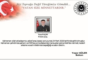 Ağrı'da askeri araç kazası: Piyade Uzman Çavuş Yusuf Açay şehit oldu