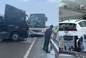 Erzurum’da 5 aracın karıştığı zincirleme kaza: Biri çocuk 2 ölü, 9 yaralı