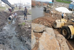 Ağrı’da Taşkın Riskine Karşı Menfez Temizliği Çalışmaları Sürüyor
