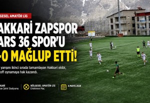 Hakkari Zapspor, Kars 36 Spor'u 4-0 yendi ve play-off'a kaldı