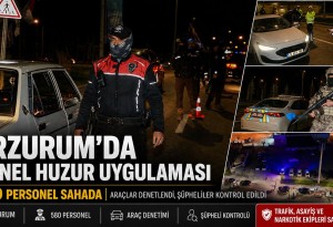 Erzurum'da denetimde çocuk yaştaki ehliyetsiz sürücüye ceza kesildi