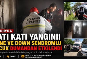 Iğdır'da çatı katı yangınında çocuk iki kardeşini dışarı çıkardı
