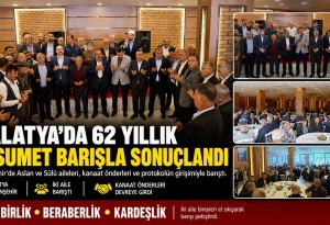 Doğanşehir'de iki aile arasındaki 62 yıllık husumet el sıkışarak sona erdi