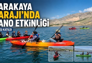 Malatya'da öğrenciler Karakaya Baraj Gölü'nde kano keyfi yaşadı