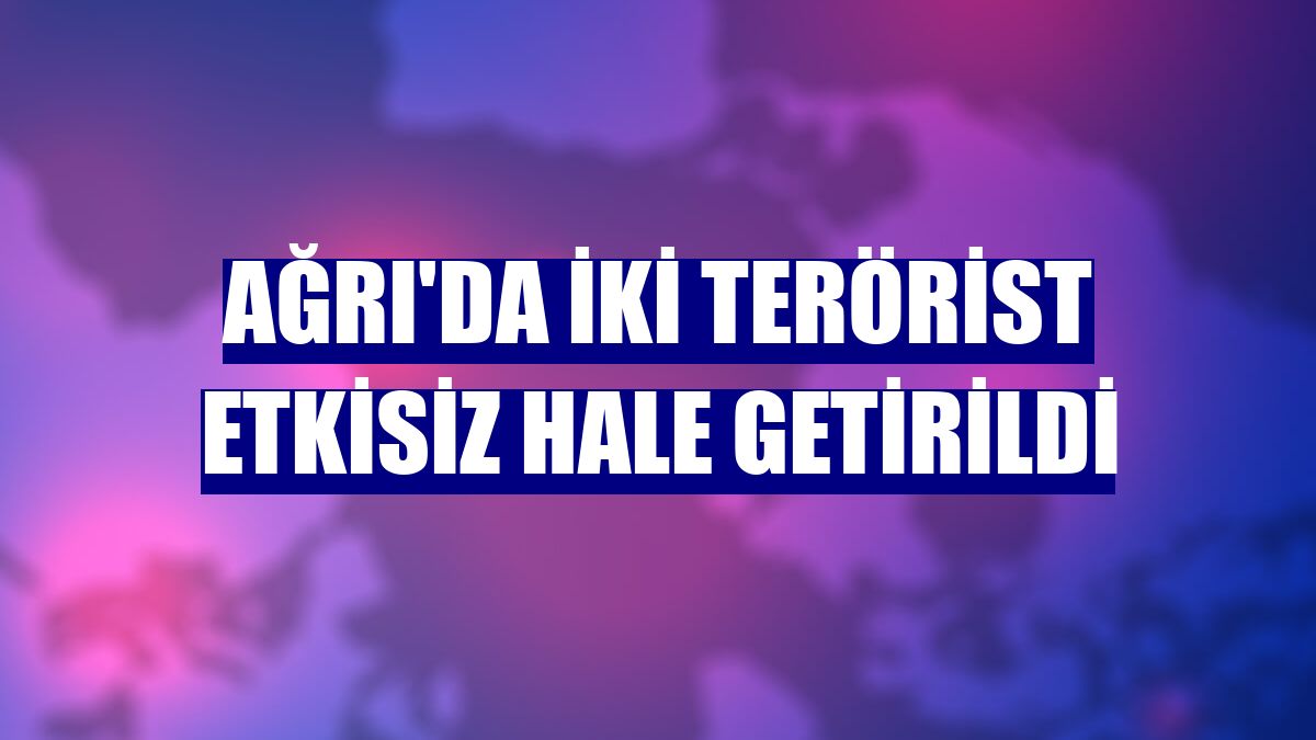 Ağrı'da iki terörist etkisiz hale getirildi