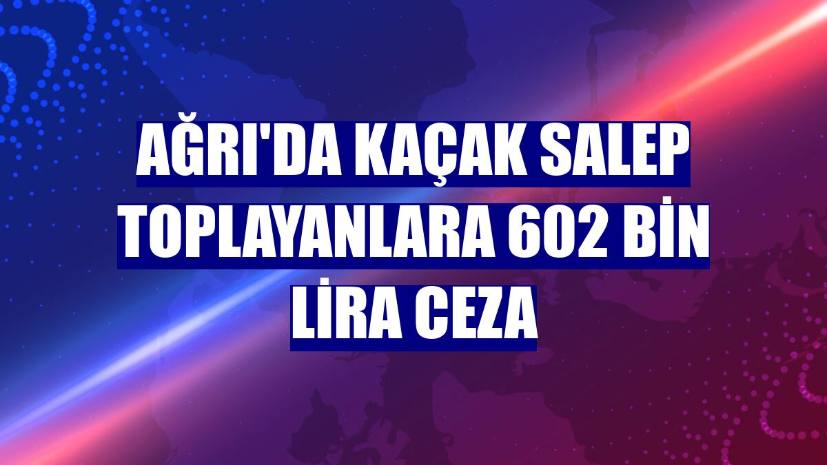 Ağrı'da Kaçak salep toplayanlara 602 bin lira ceza
