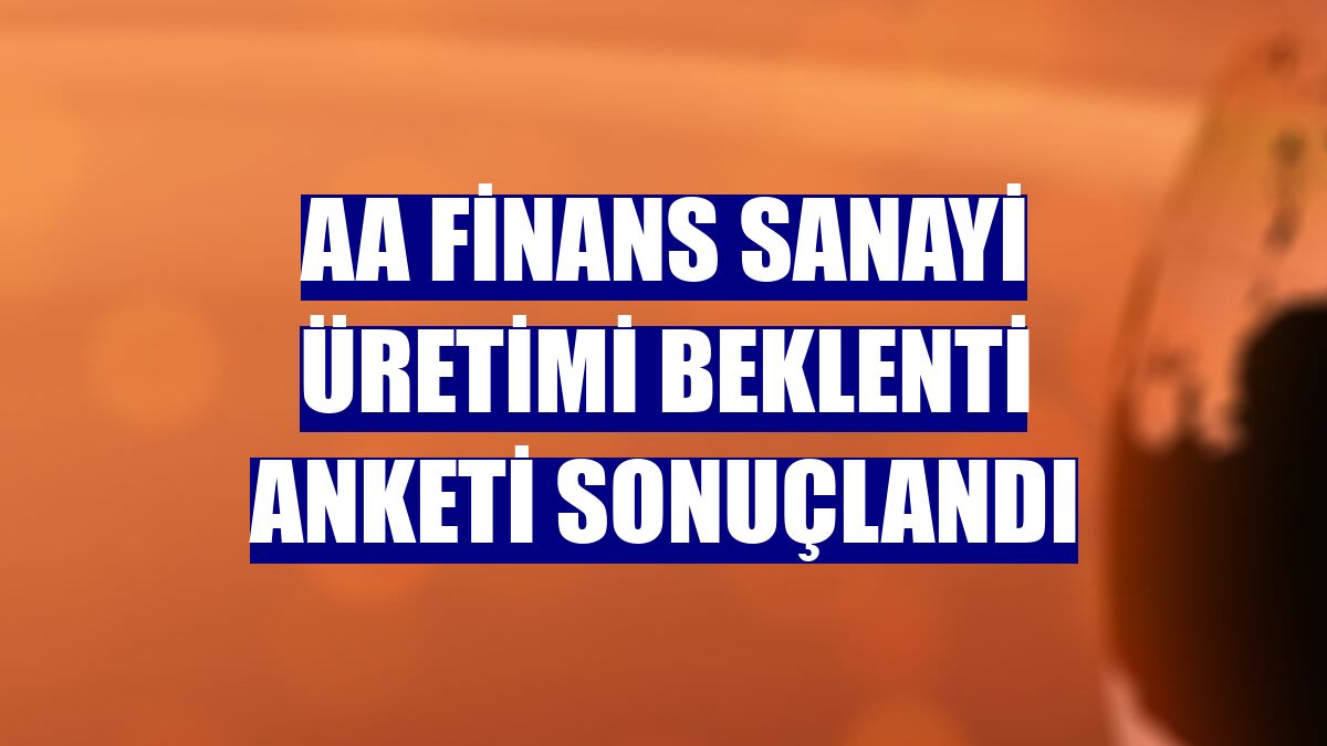 AA Finans Sanayi Üretimi Beklenti Anketi sonuçlandı