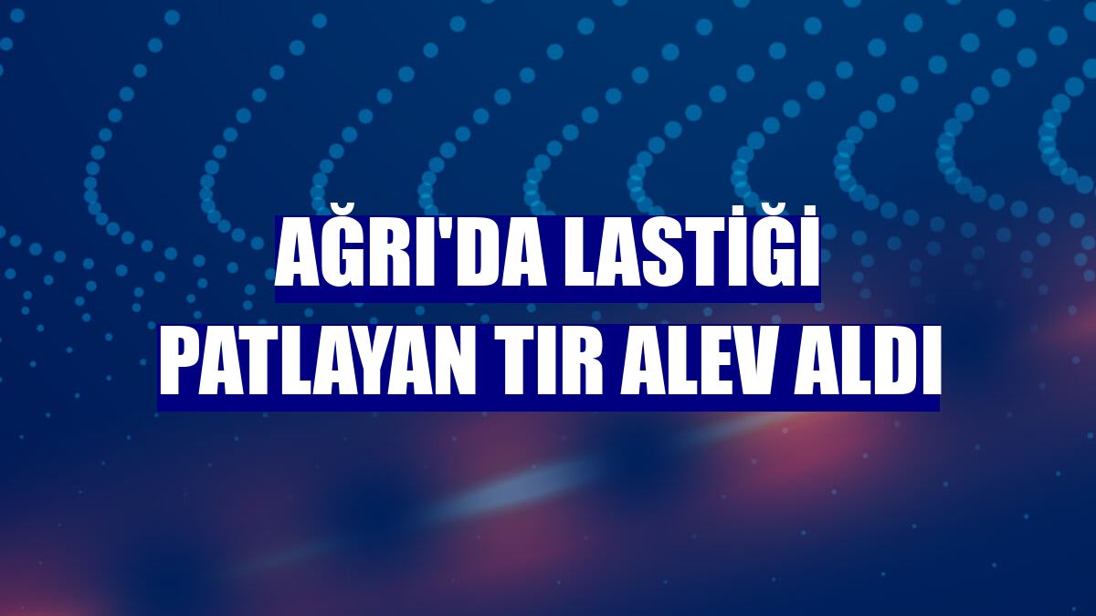 Ağrı'da lastiği patlayan tır alev aldı