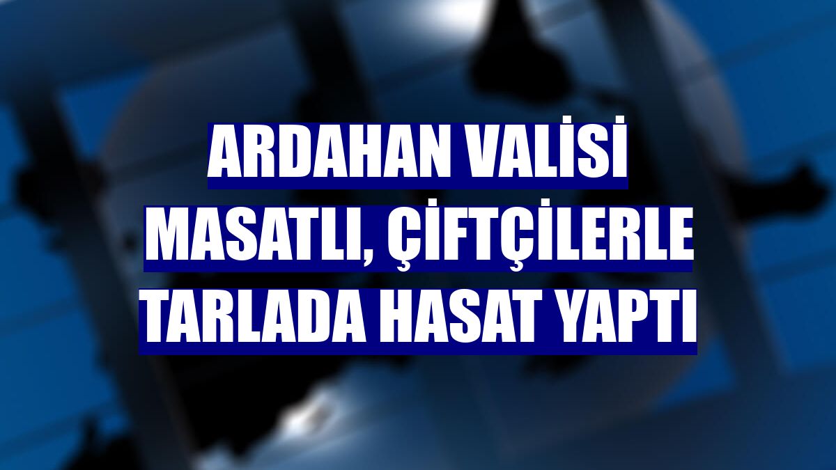 Ardahan Valisi Masatlı, çiftçilerle tarlada hasat yaptı
