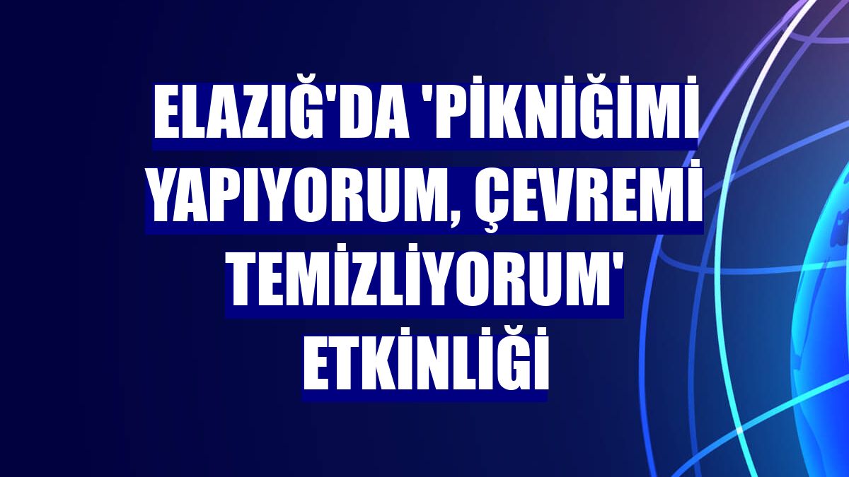 Elazığ'da 'Pikniğimi yapıyorum, çevremi temizliyorum' etkinliği