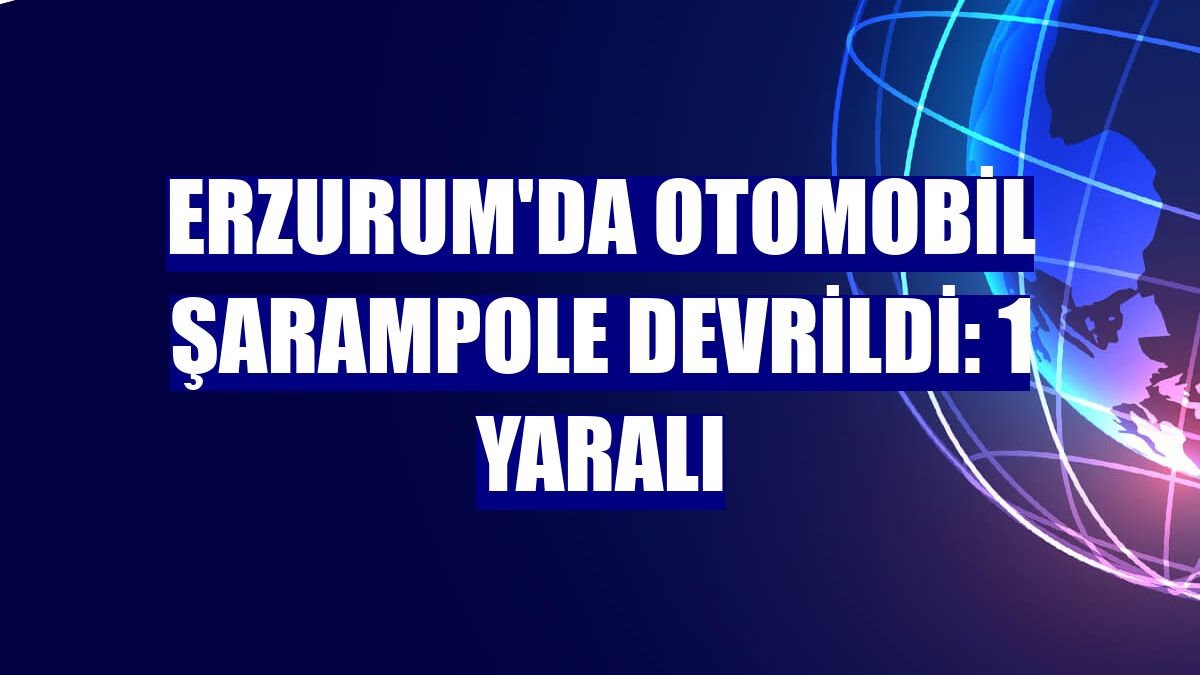 Erzurum'da otomobil şarampole devrildi: 1 yaralı