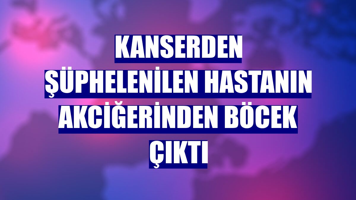 Kanserden şüphelenilen hastanın akciğerinden böcek çıktı