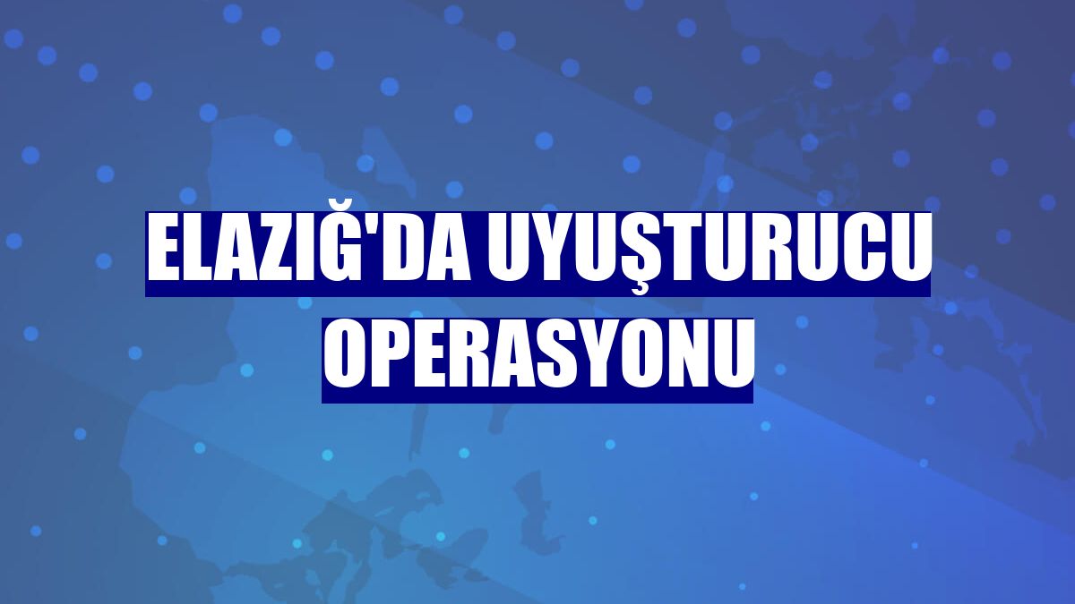 Elazığ'da uyuşturucu operasyonu