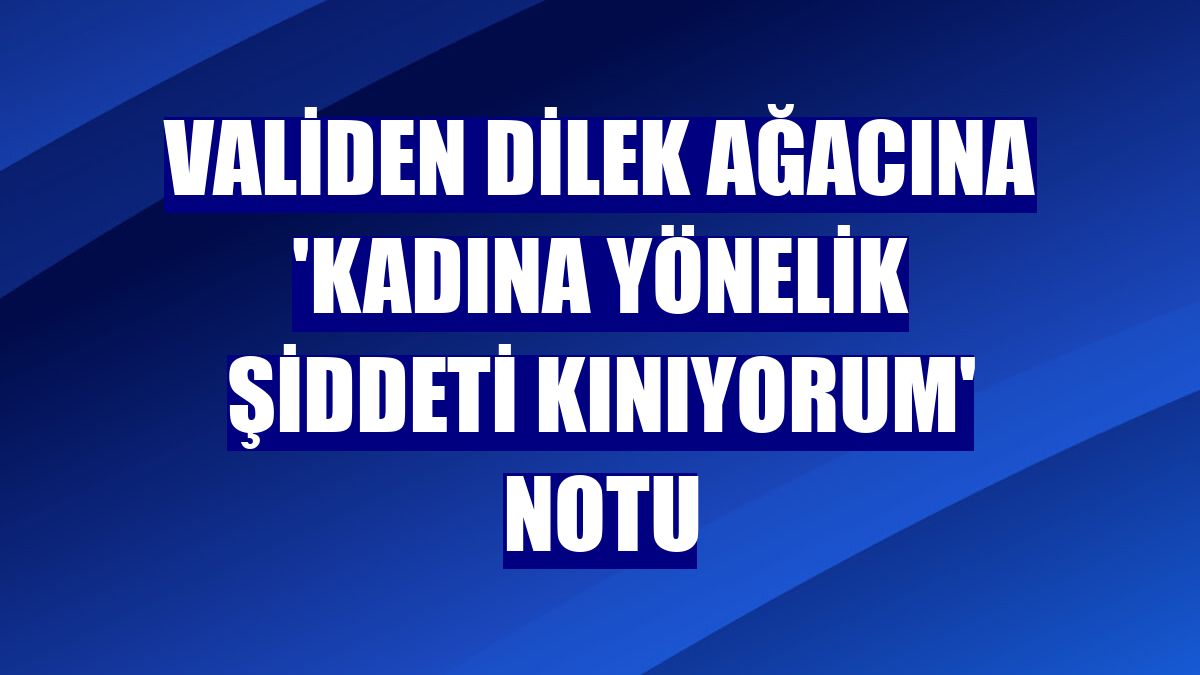 Validen dilek ağacına 'kadına yönelik şiddeti kınıyorum' notu
