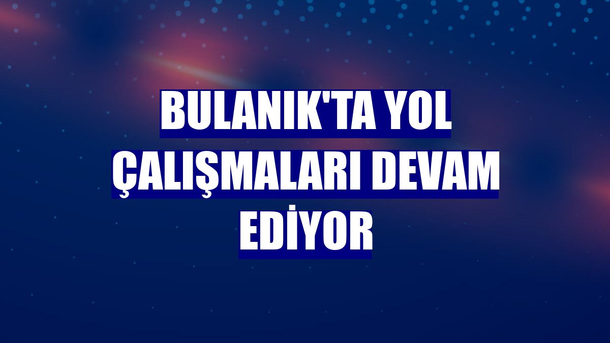 Bulanık'ta yol çalışmaları devam ediyor