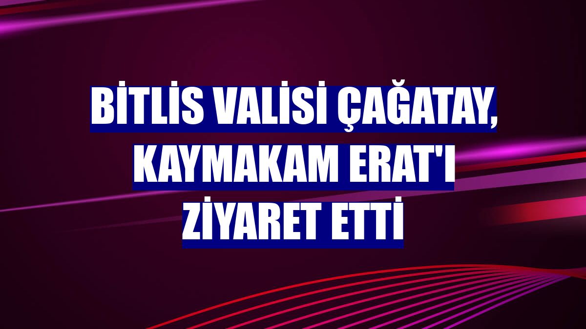 Bitlis Valisi Çağatay, Kaymakam Erat'ı ziyaret etti
