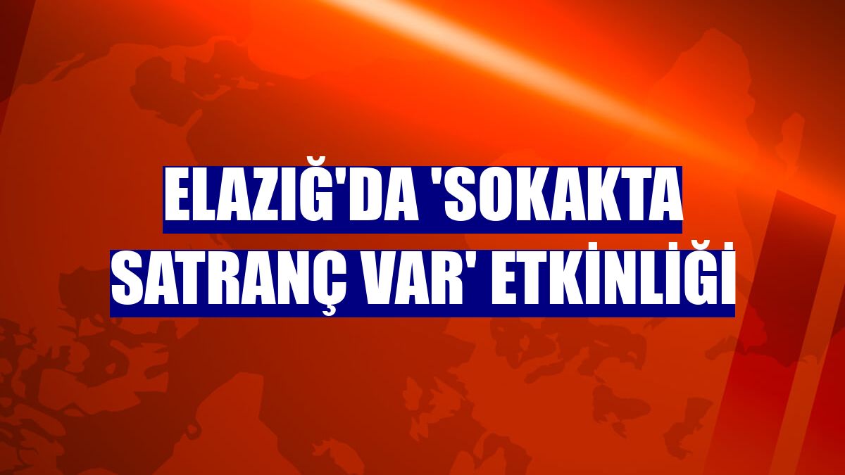 Elazığ'da 'sokakta satranç var' etkinliği