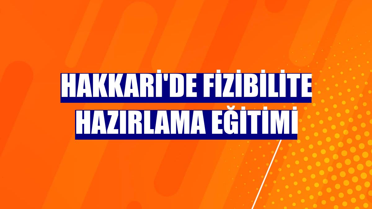 Hakkari'de fizibilite hazırlama eğitimi
