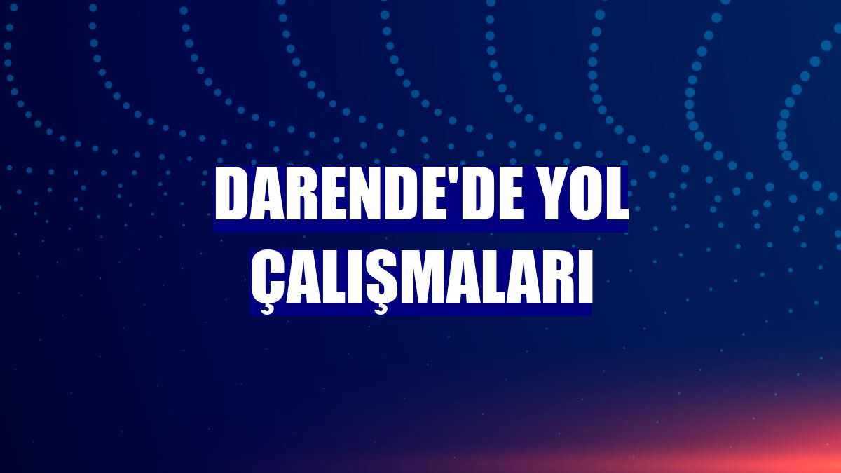 Darende'de yol çalışmaları