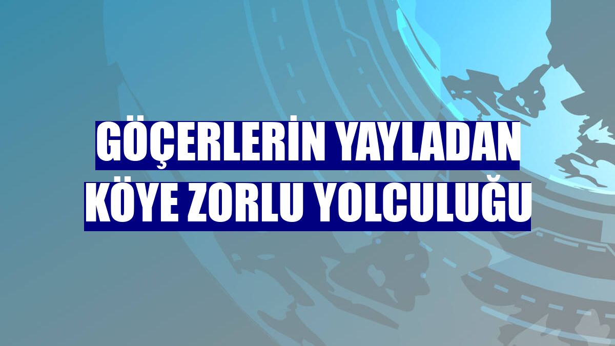 Göçerlerin yayladan köye zorlu yolculuğu