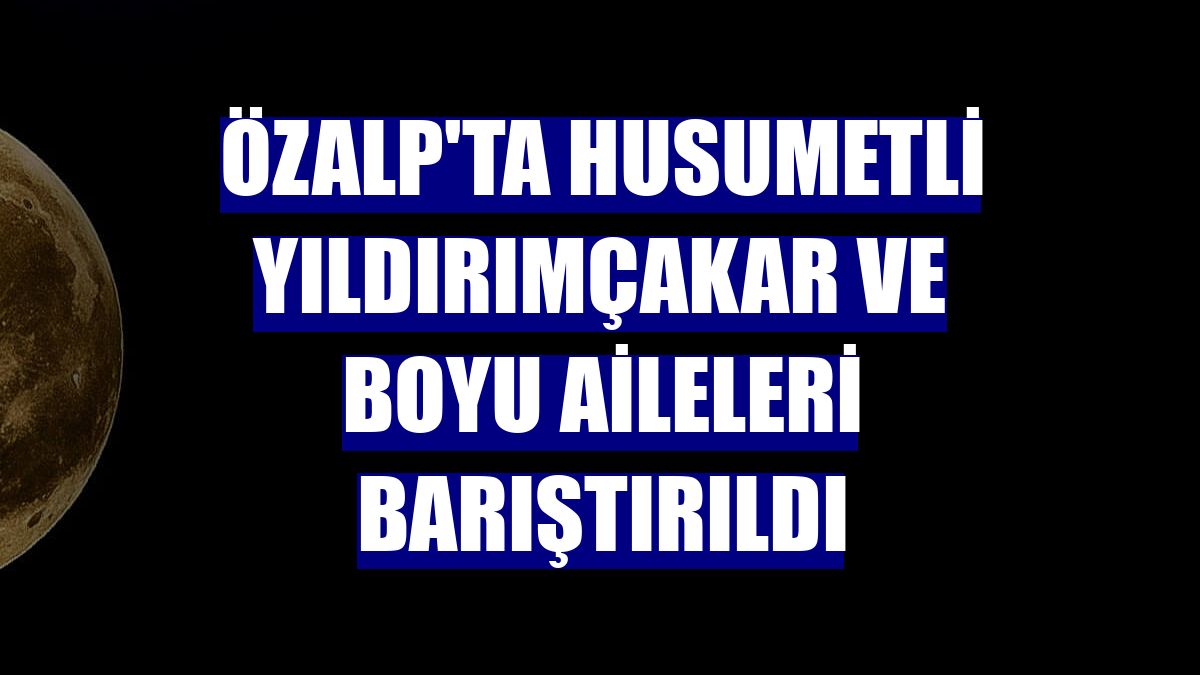 Özalp'ta husumetli Yıldırımçakar ve Boyu aileleri barıştırıldı