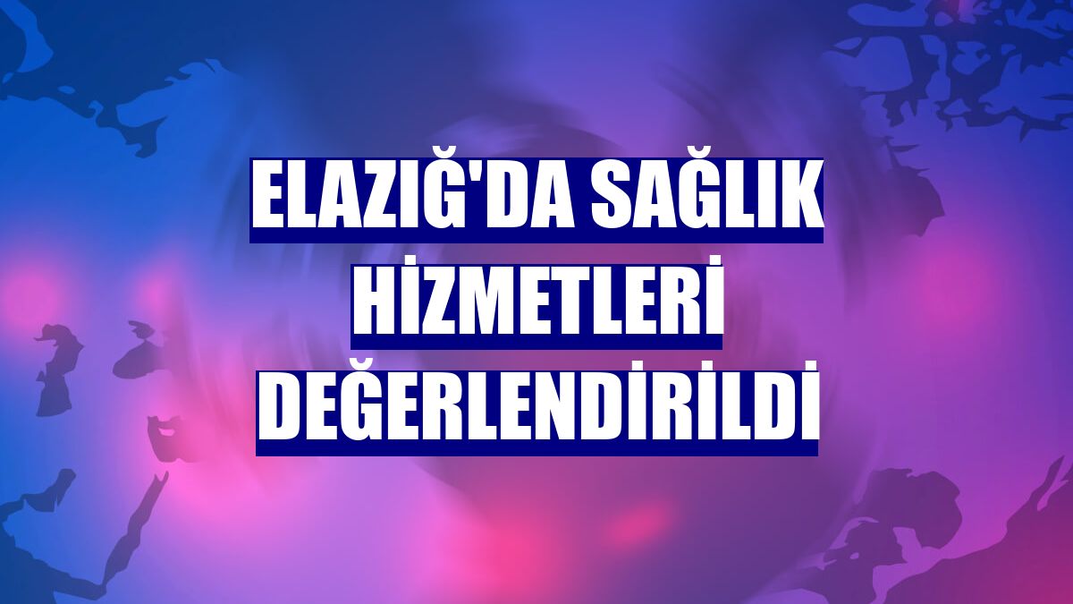 Elazığ'da sağlık hizmetleri değerlendirildi