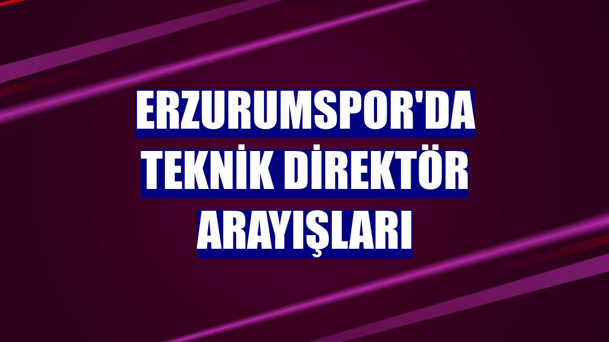 Erzurumspor'da teknik direktör arayışları