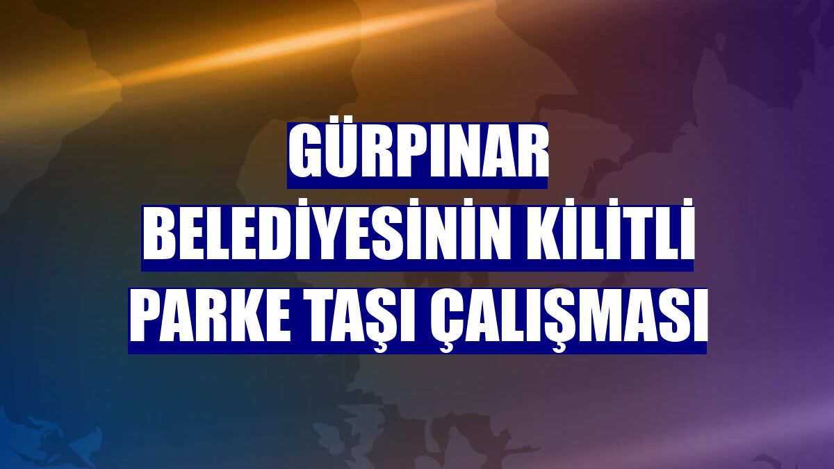 Gürpınar belediyesinin kilitli parke taşı çalışması