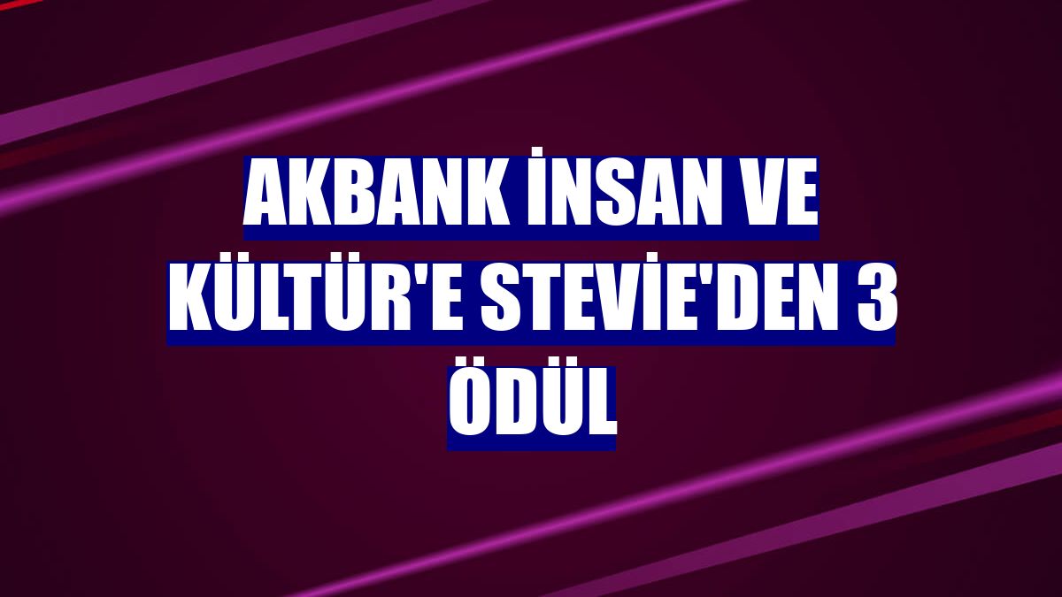 Akbank İnsan ve Kültür'e Stevie'den 3 ödül